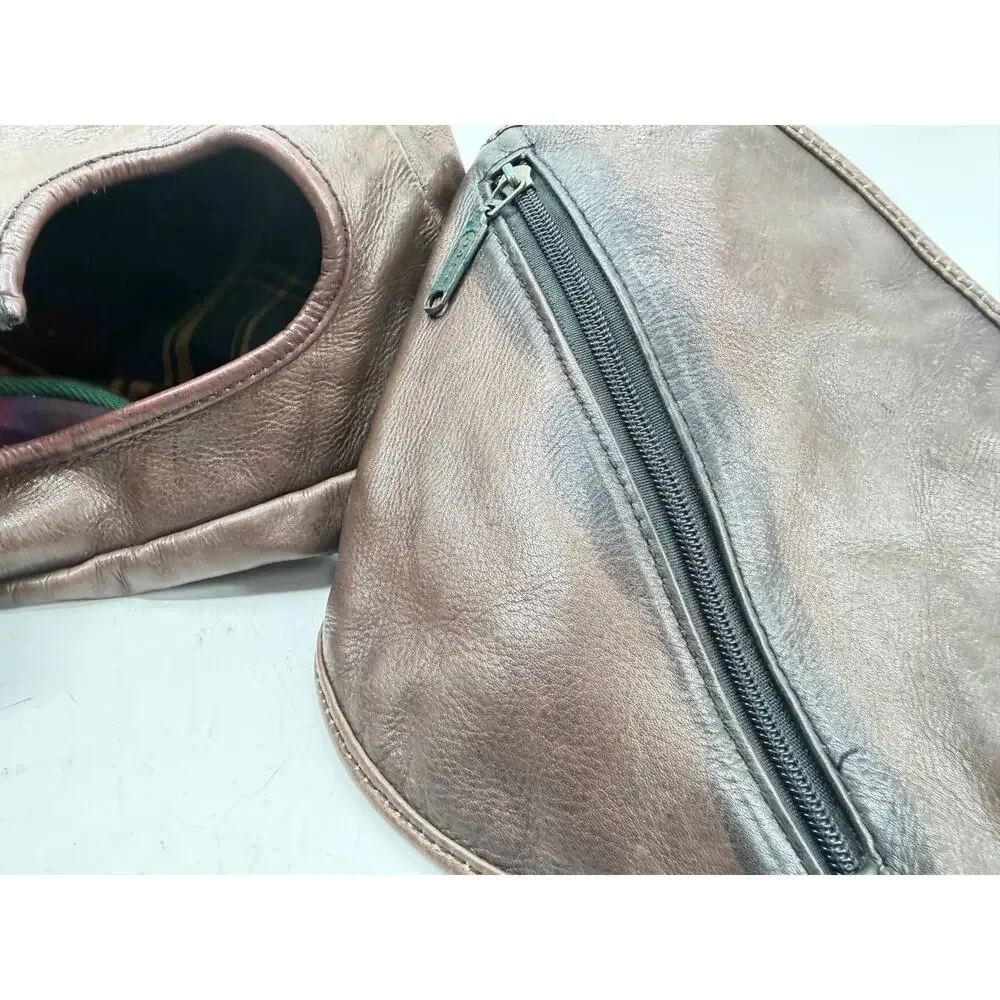New West Genuine Leather Brown Backpack Flap Buckle Casual Adjustable Straps